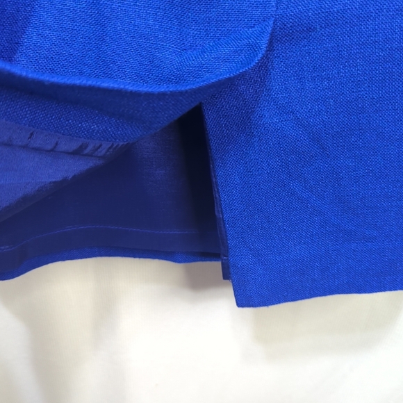 Cross Country Vintage Ladies Royal Blue 2 Piece Skirt Suit Size 12 Shoulder Pads - Picture 8 of 11